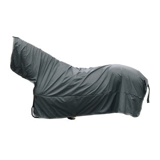 The Kentucky Rain Coat is a must have for every competition rider to protect his horse and his expensive tack against heavy rain. It is compact, lightweight and 100% waterproof. It is easy to put over another rug or saddle while walking the horse on rainy days. The material is 100% polyester with a PU coating on the outside and will guarantee your rug to be 100% waterproof.