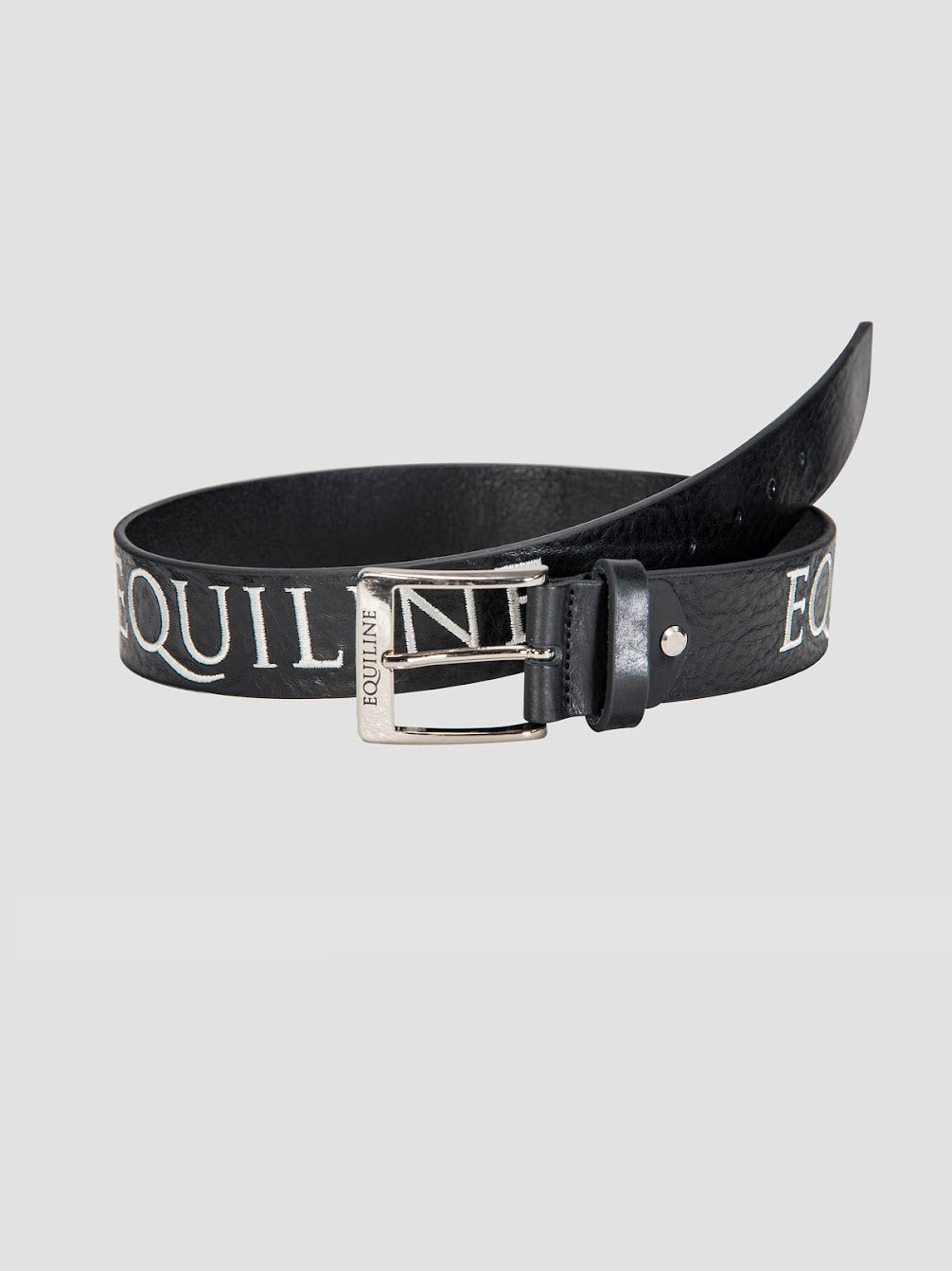 Equiline One Elastic Woven Belt. Made from luxury leather with the Equiline logo embroidered throughout the length.