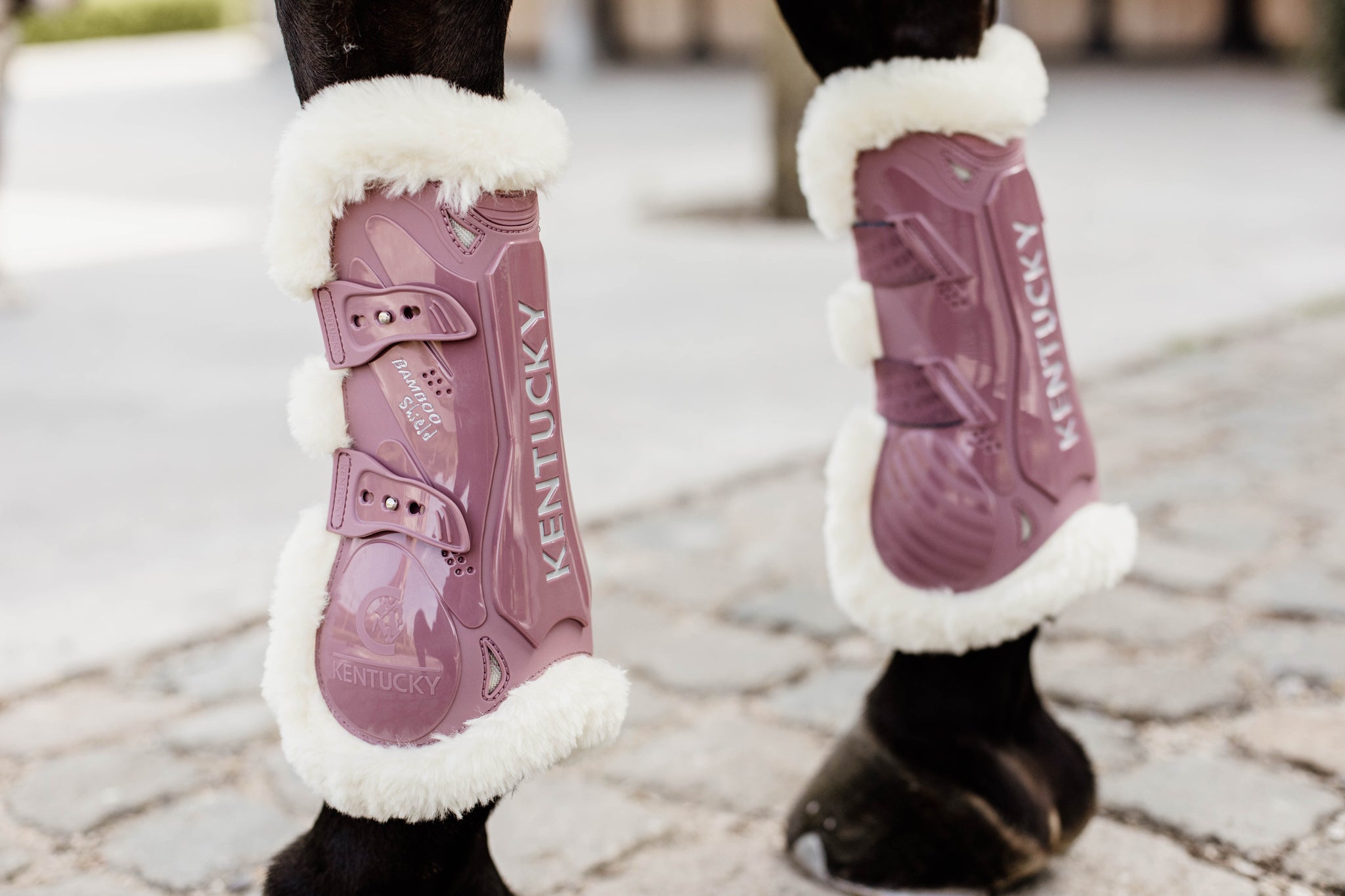 Kentucky Vegan Sheepskin Tendon Boots Bamboo Shield with Elastic fastenings are now available following years of research and development. The Kentucky Bamboo Shield Replaces the Kentucky Tendon Boot.