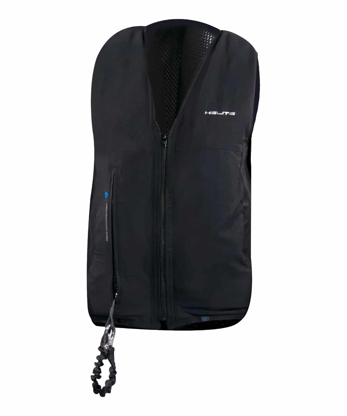 The Zip In 2 by Helite is the new 2 in 1 vest which offers the rider a great freedom of movement and protection with the quickest inflation time on the market. n the event of a fall the airbag inflates in less than 0,1 seconds and offers an optimal protection from head to tailbone before impact. Due to the central zip, the airbag can be worn alone, however it is recommended to wear the Zip’In 2 airbag with an approved outer.