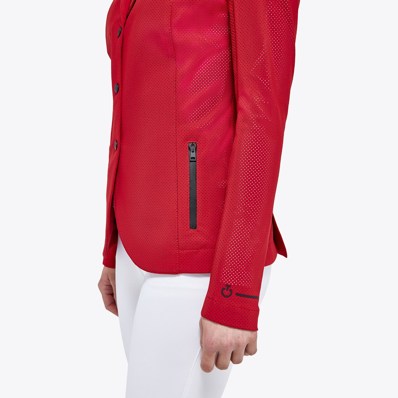 The new perforated revo show jacket from Cavalleria Toscana’s Revolution collection.