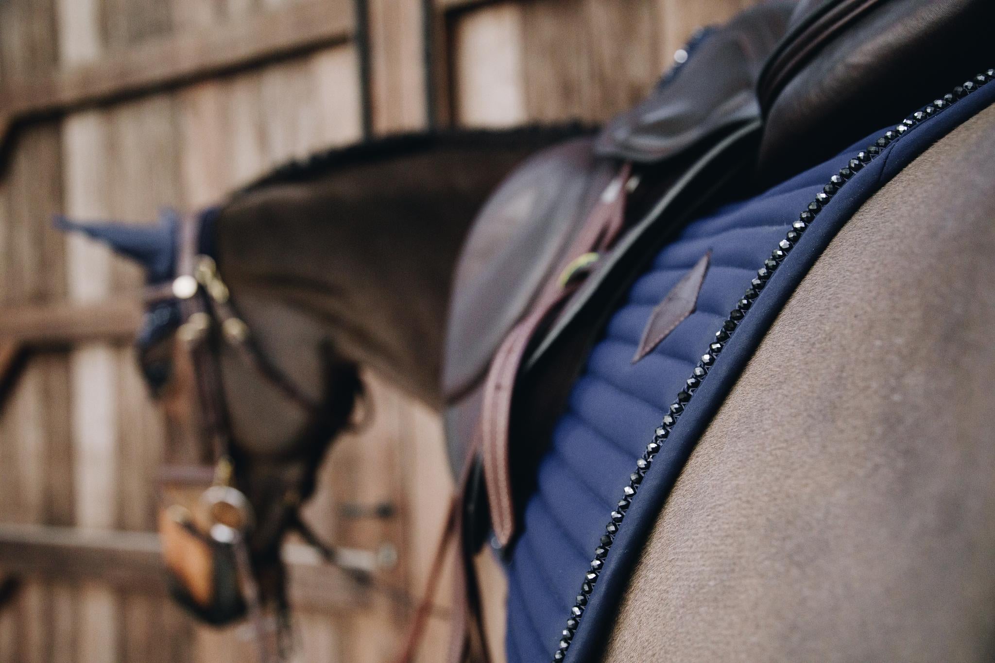 The Kentucky pearls dressage pads exude luxury. The self coloured pearls add a sophisticated sparkle. matching fly vale available.