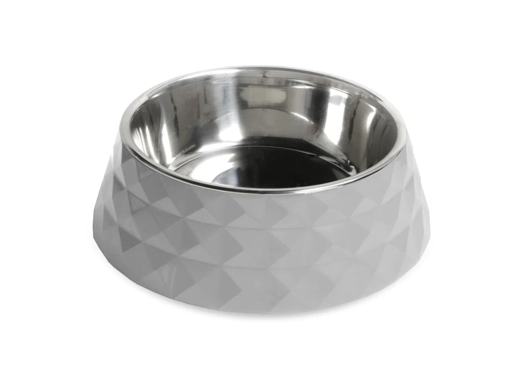 George Barclay Pebble Grey Harlequin Melamine Dog Bowl