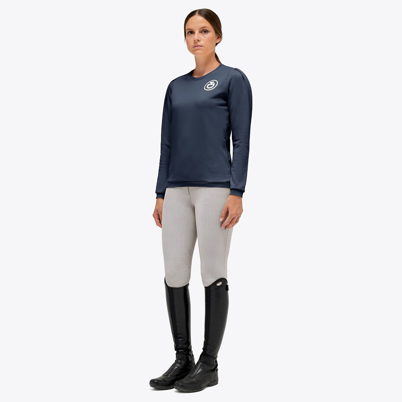 Cavalleria Toscana Emblem Puff Sleeve Cotton Top