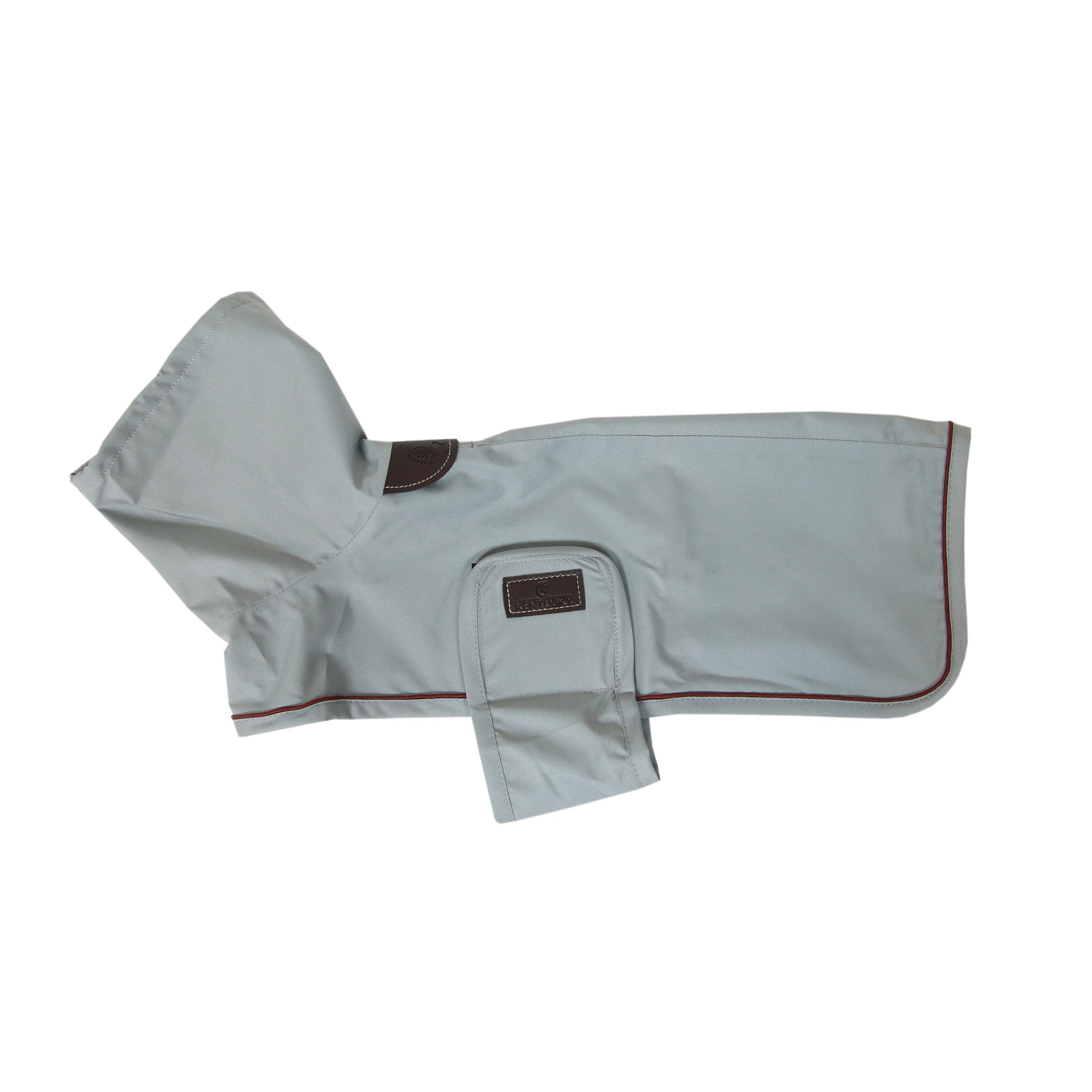 The Kentucky dog rain coat. This coat is reflective and waterproof, sure to keep your dog safe and dry through the winter. It is lightweight and breathable to protect your dog from bad weather, when they may not need an extra layer or too much warmth.