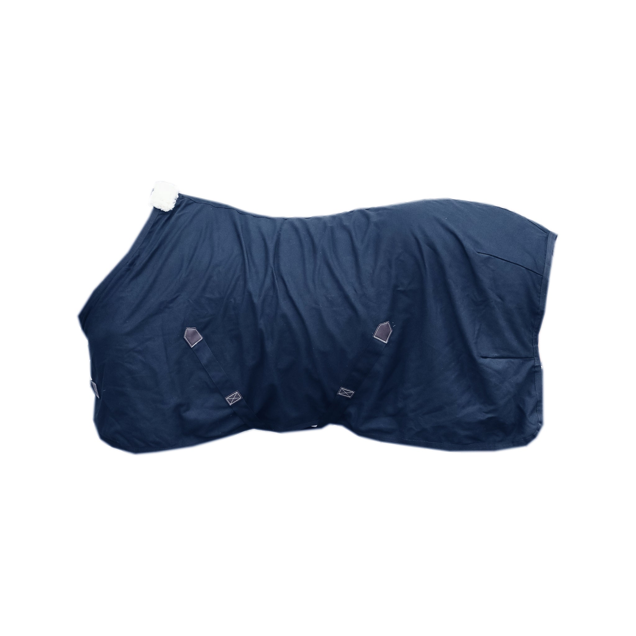 The Kentucky cotton sheet is perfect as the weather gets warmer. The Cotton Sheet is a practical lightweight luxury horse rug that will keep your horse comfortable during the summer months. Fitted with Kentucky’s soft artificial sheepskin which is added to the wither only which provides extra comfort and protection for your horse.