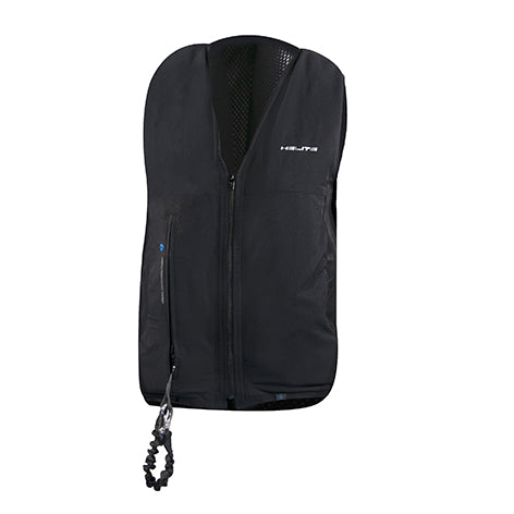 The Zip In 2 by Helite is the new 2 in 1 vest which offers the rider a great freedom of movement and protection with the quickest inflation time on the market. n the event of a fall the airbag inflates in less than 0,1 seconds and offers an optimal protection from head to tailbone before impact. Due to the central zip, the airbag can be worn alone, however it is recommended to wear the Zip’In 2 airbag with an approved outer.
