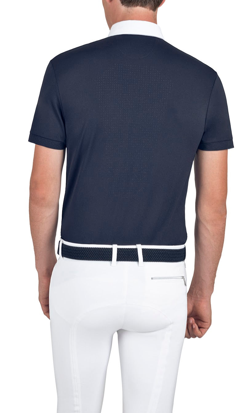 Equiline Mens Celicec Navy S/S Show Shirt