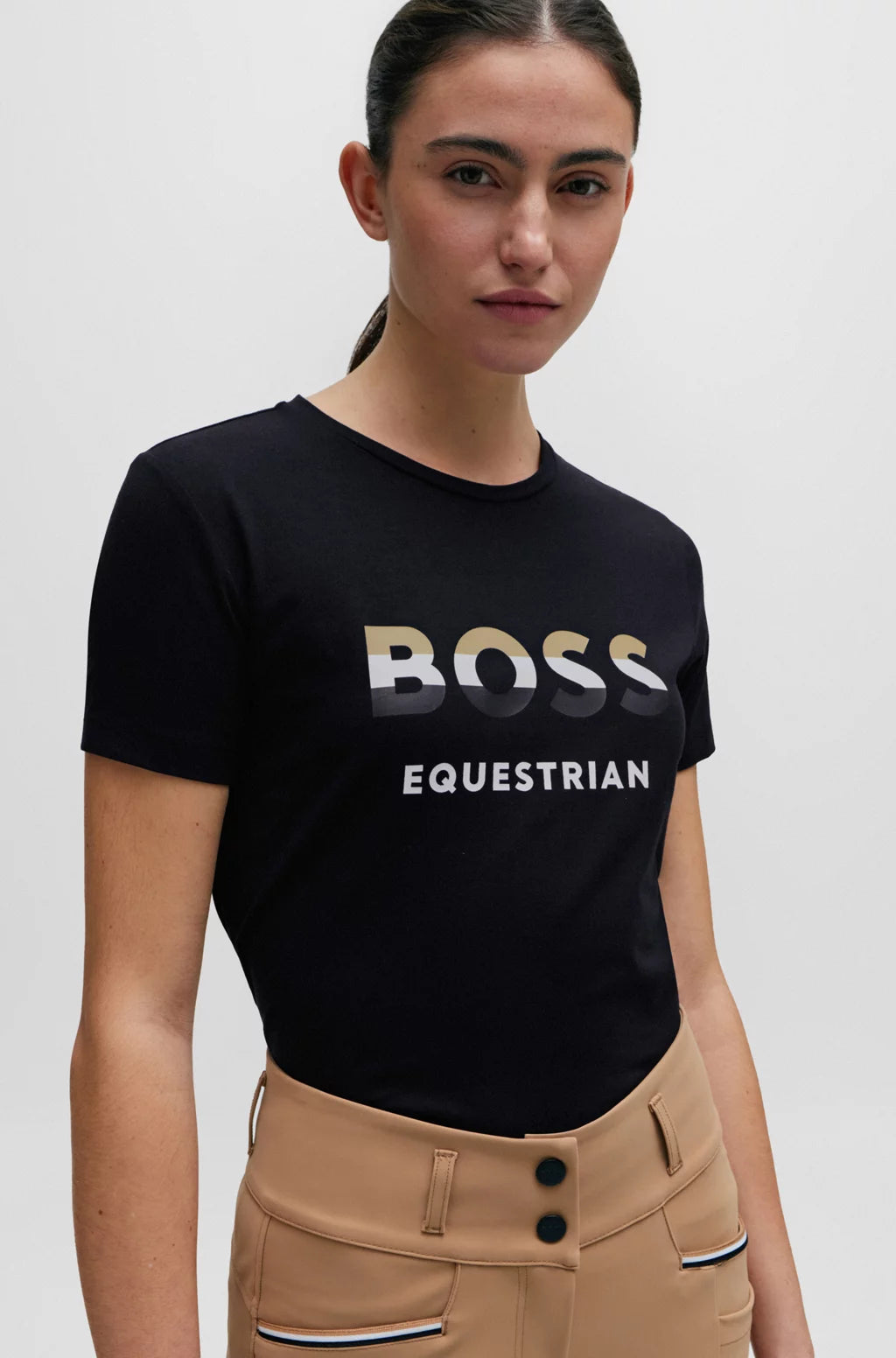 Boss Equestrian Womens Maya Signature Logo T-Shirt