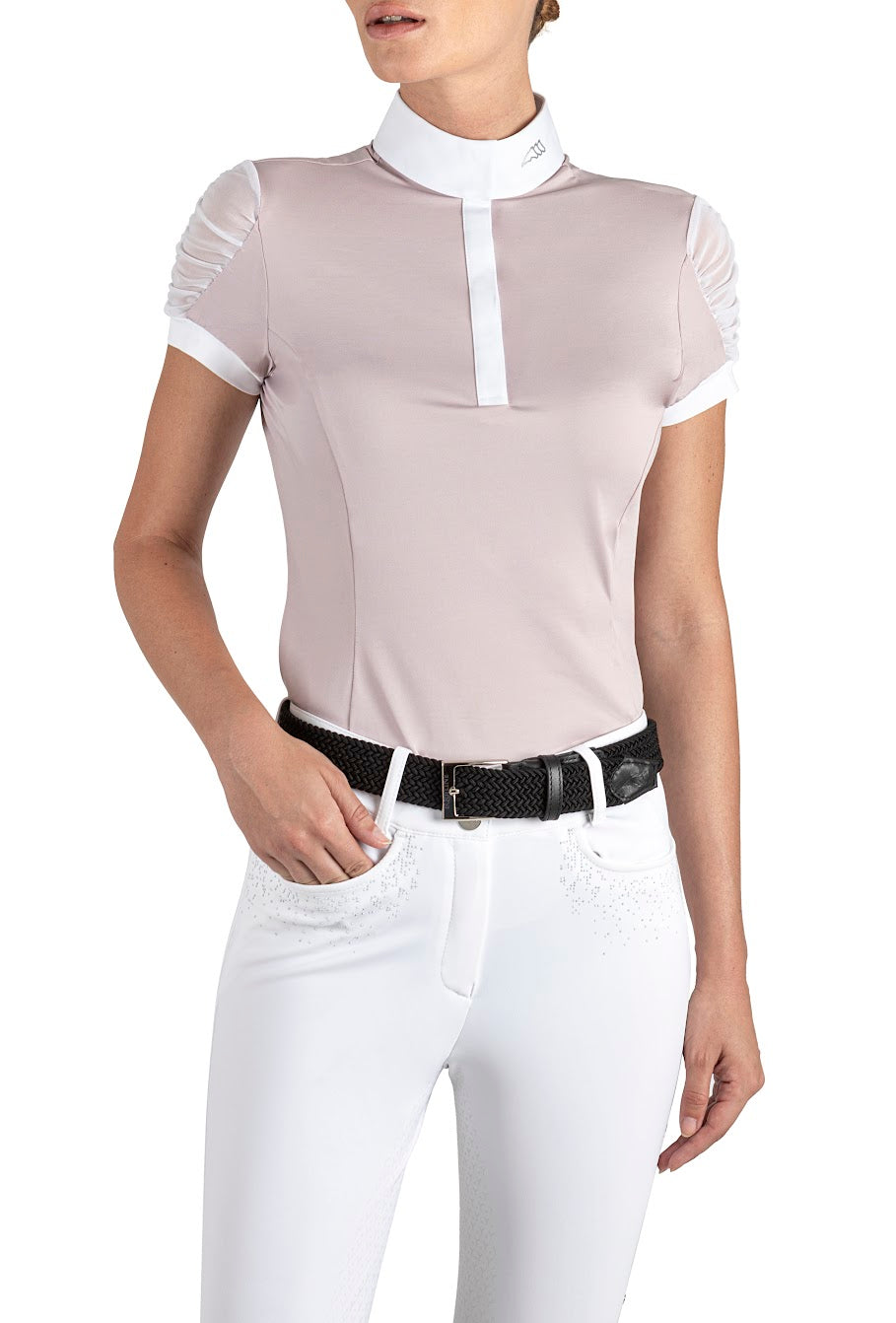 Equiline Womens Ginnyg Dusky Pink S/S Competition riding show Shirt