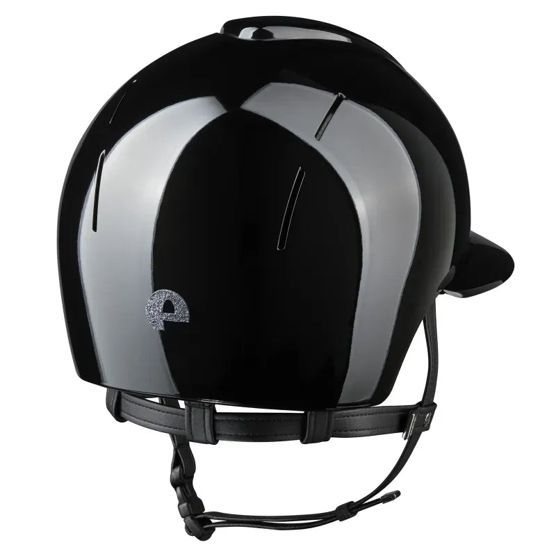 Kep Smart Nova Metal Polish Black Star Silver Riding Helmet 