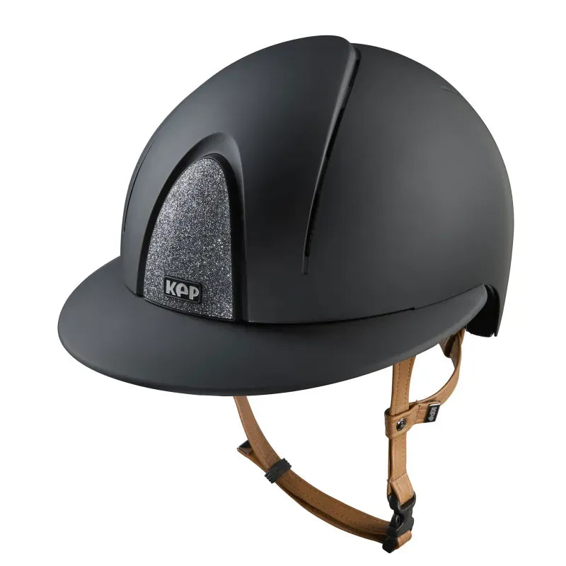 Kep Smart Textile Black Star Silver Beige Strap Riding Helmet
