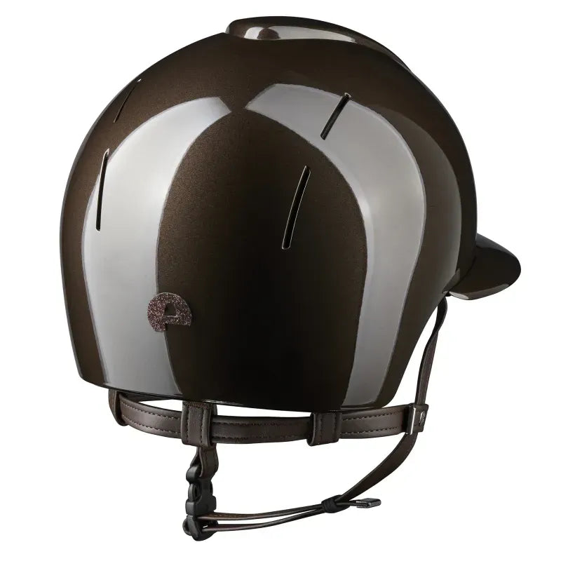 Kep Smart Nova Metal Polish Brown Star Riding Helmet 