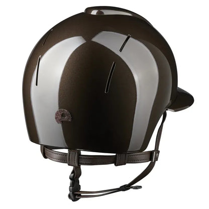 Kep Smart Nova Metal Polish Brown Star Riding Helmet 