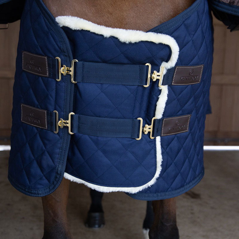 Kentucky chest expander quilted with vegan sheepskin 2 buckles