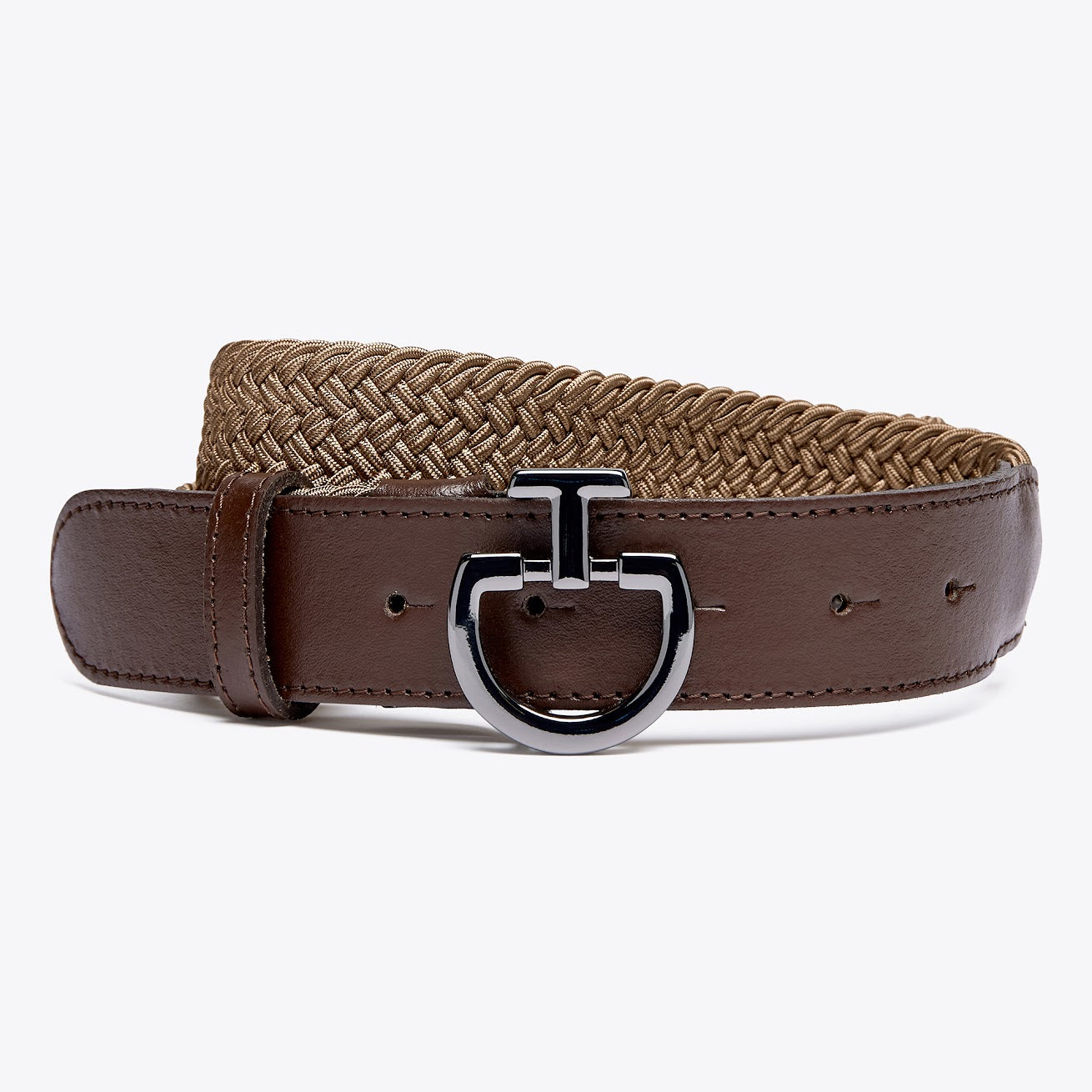 Cavalleria Toscana Brown Leather Elasticated Belt