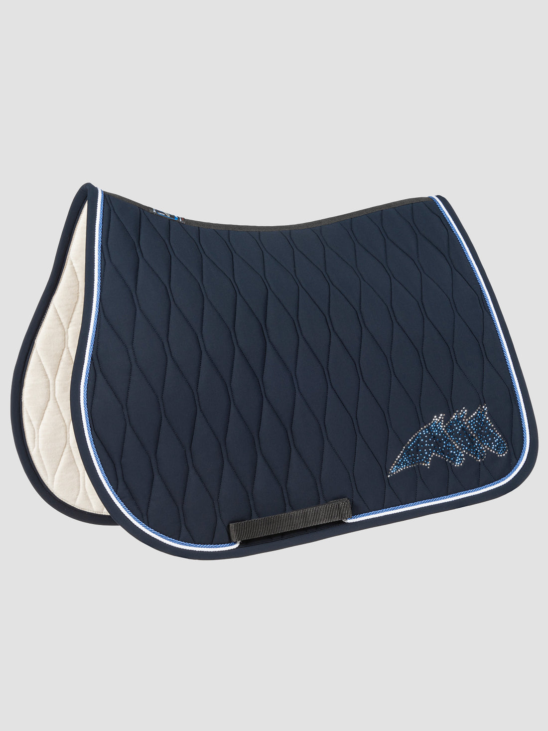 Equiline Blue tech Jump saddle pad with Strass Logo
