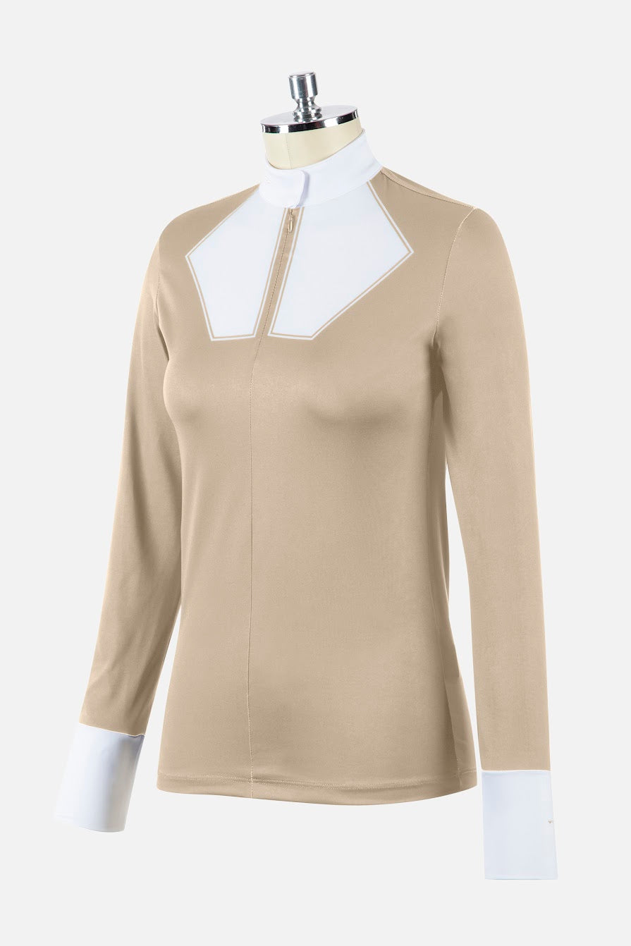 Animo Belford Womens Beige Long Sleeve Competition Shirt