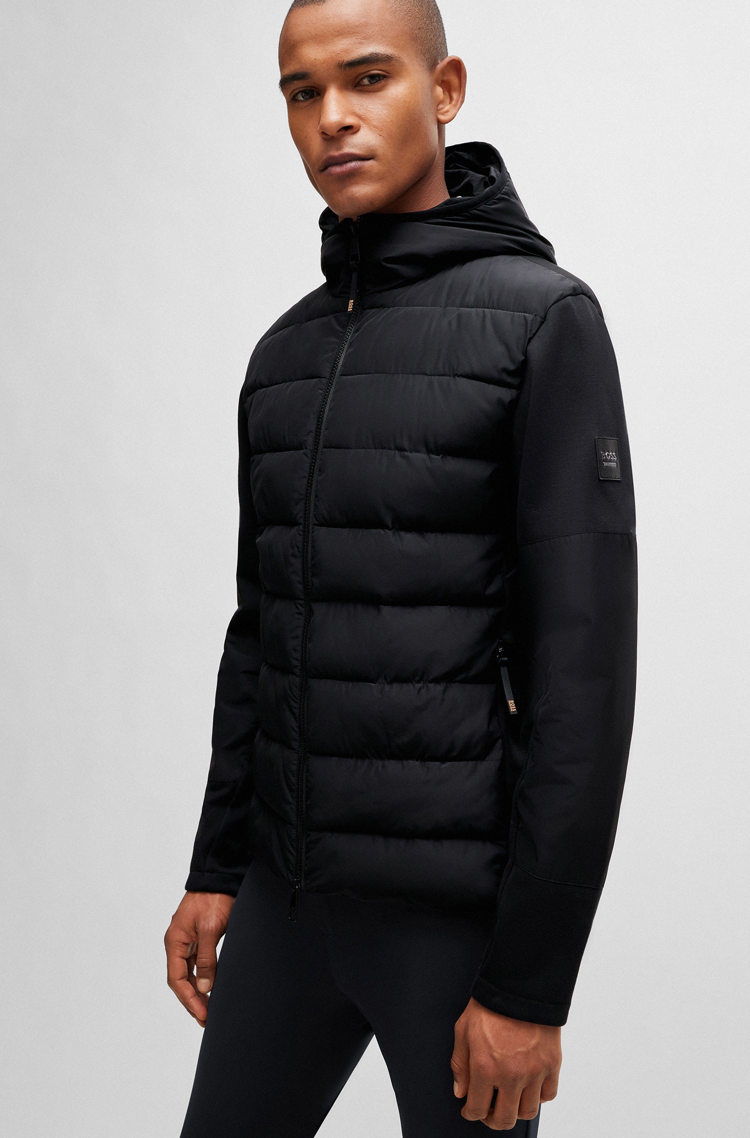 Boss Equestrian Jeff Hybrid Puffer Jacket black