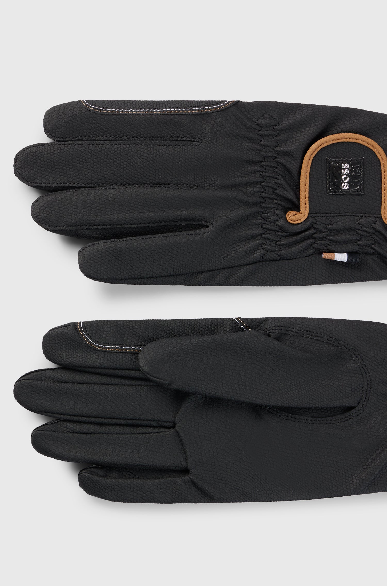 Boss Equestrian Riding Gloves Hybrid Black