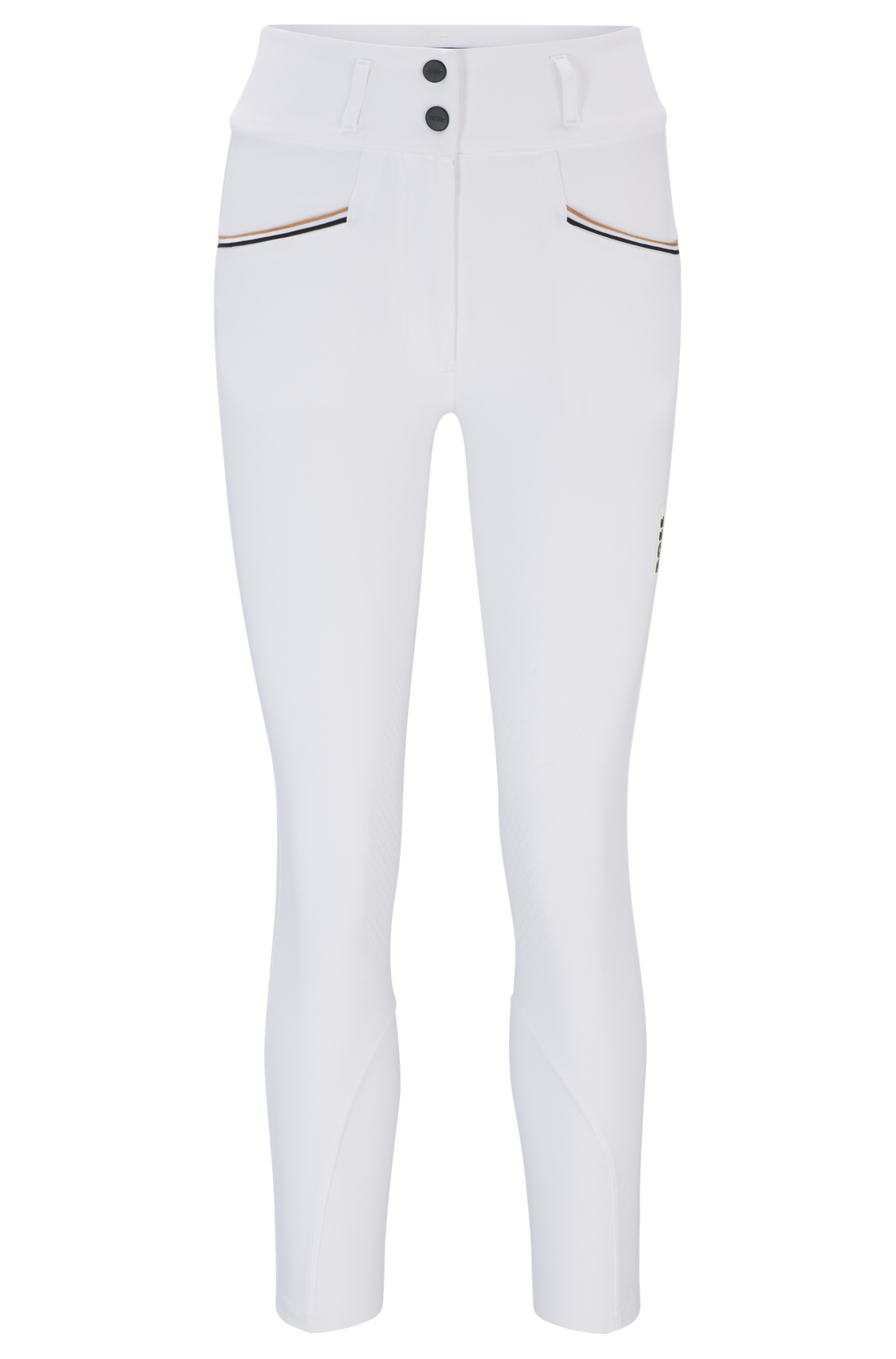 Boss Equestrian Hannah High Waist Knee Grip Breeches White