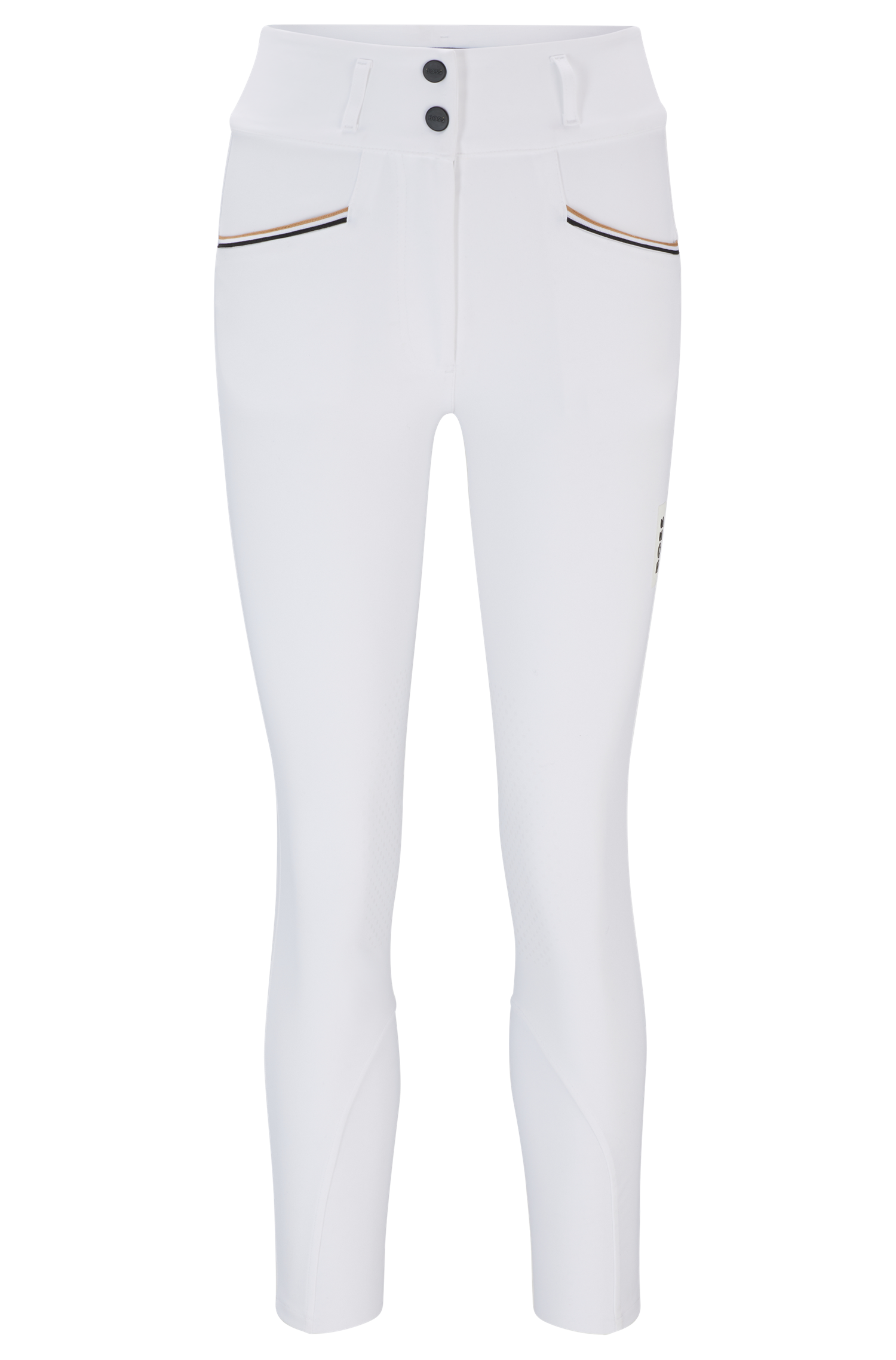 Boss Equestrian Hannah High Waist Knee Grip Breeches White