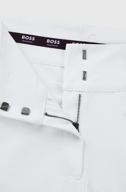 Boss Equestrian Hannah High Waist Knee Grip Breeches White