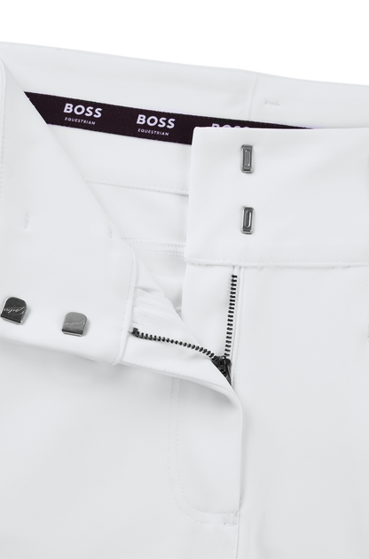 Boss Equestrian Hannah High Waist Knee Grip Breeches White