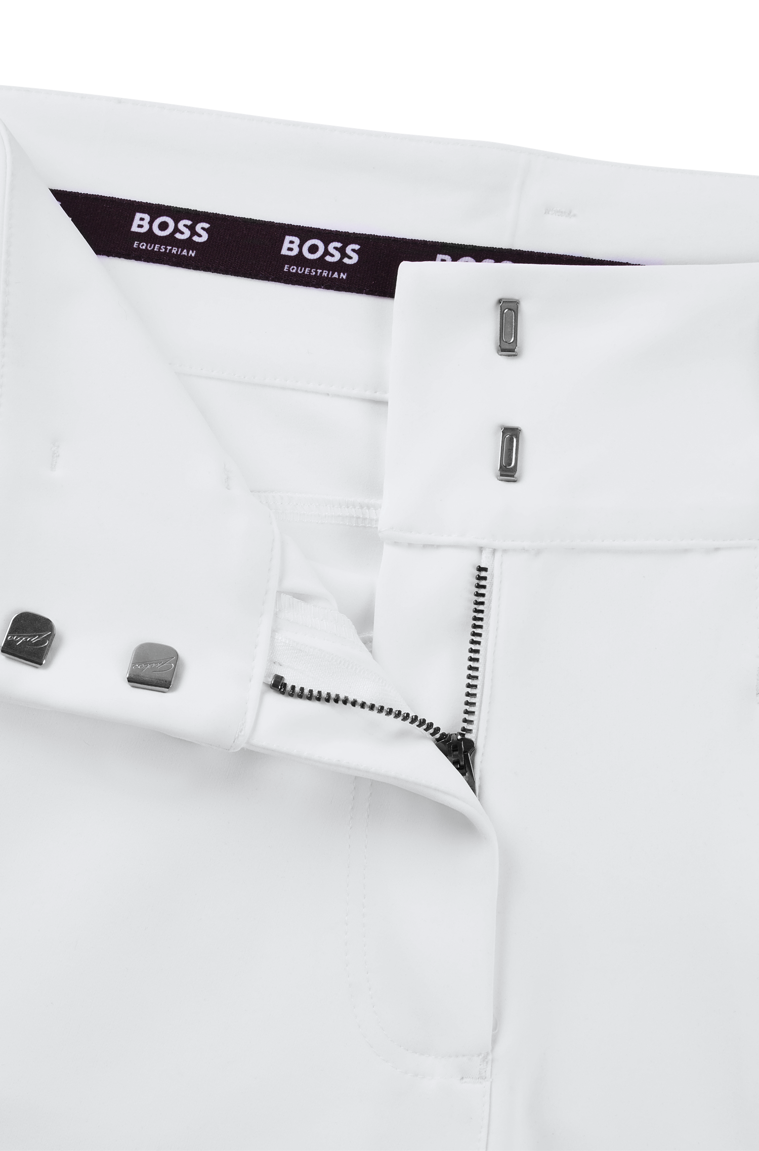 Boss Equestrian Hannah High Waist Knee Grip Breeches White