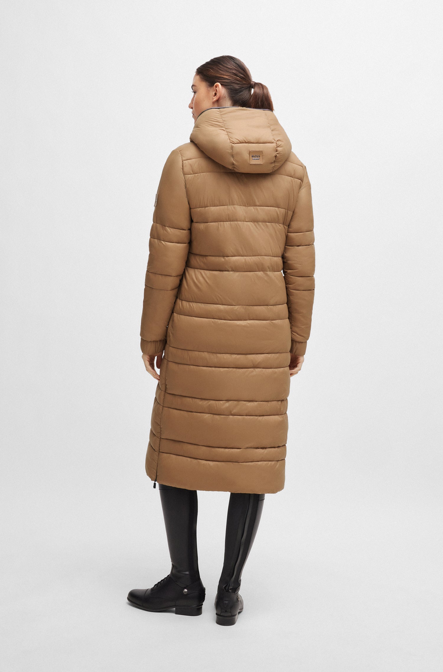 Boss Equestrian Esmee Long Puffer Parka Camel