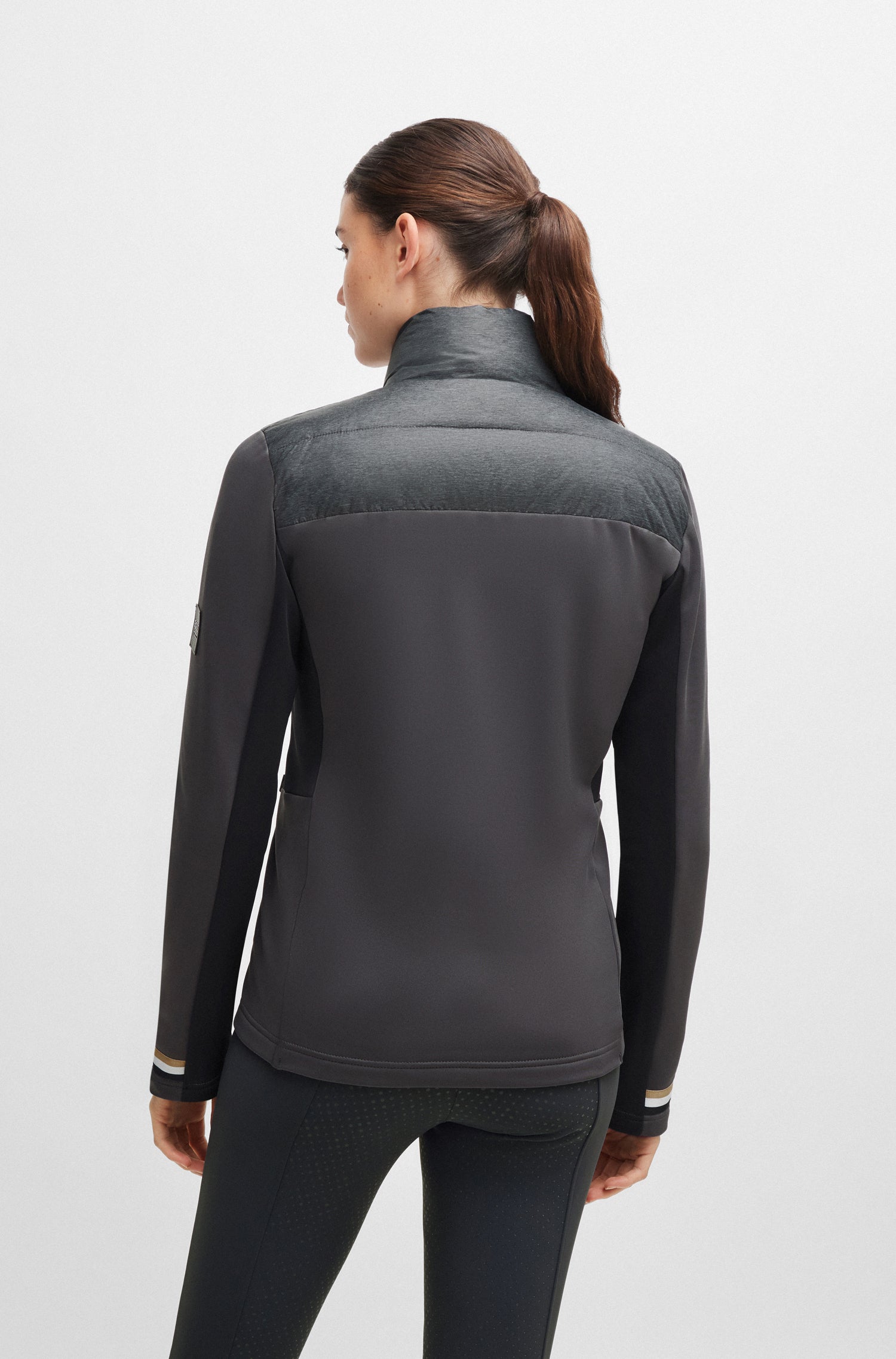 Boss Equestrian Ruby Hybrid Puffer Jacket Grey