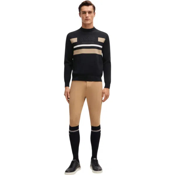 Boss Equestrian Brad KnitWear Logo Jumper Black