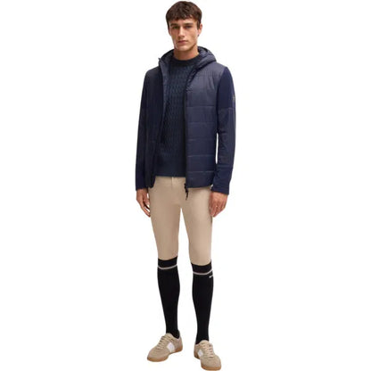 Boss Equestrian Jason Cable Knit Jumper Sky Captain