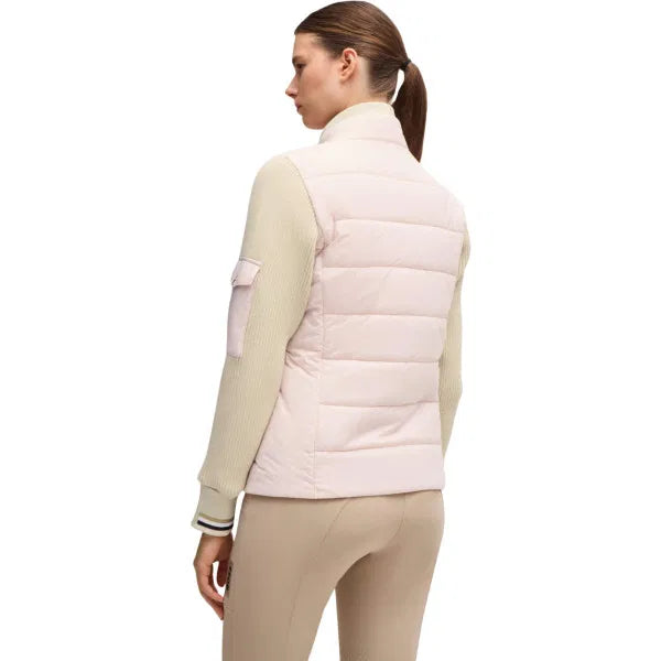 Boss Equestrian Yara Light Puffer Knitwear Jacket Pearl