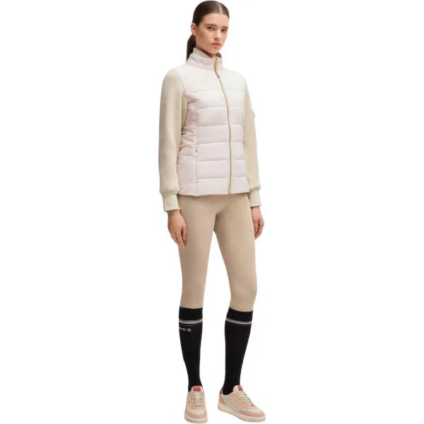 Boss Equestrian Yara Light Puffer Knitwear Jacket Pearl