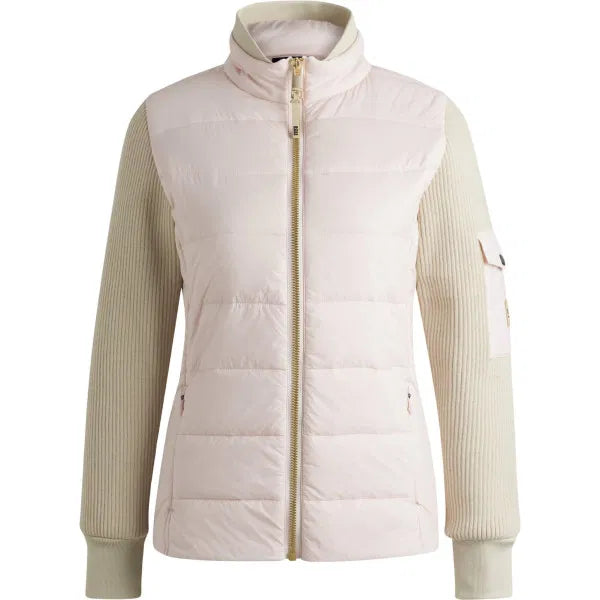 Boss Equestrian Yara Light Puffer Knitwear Jacket Pearl
