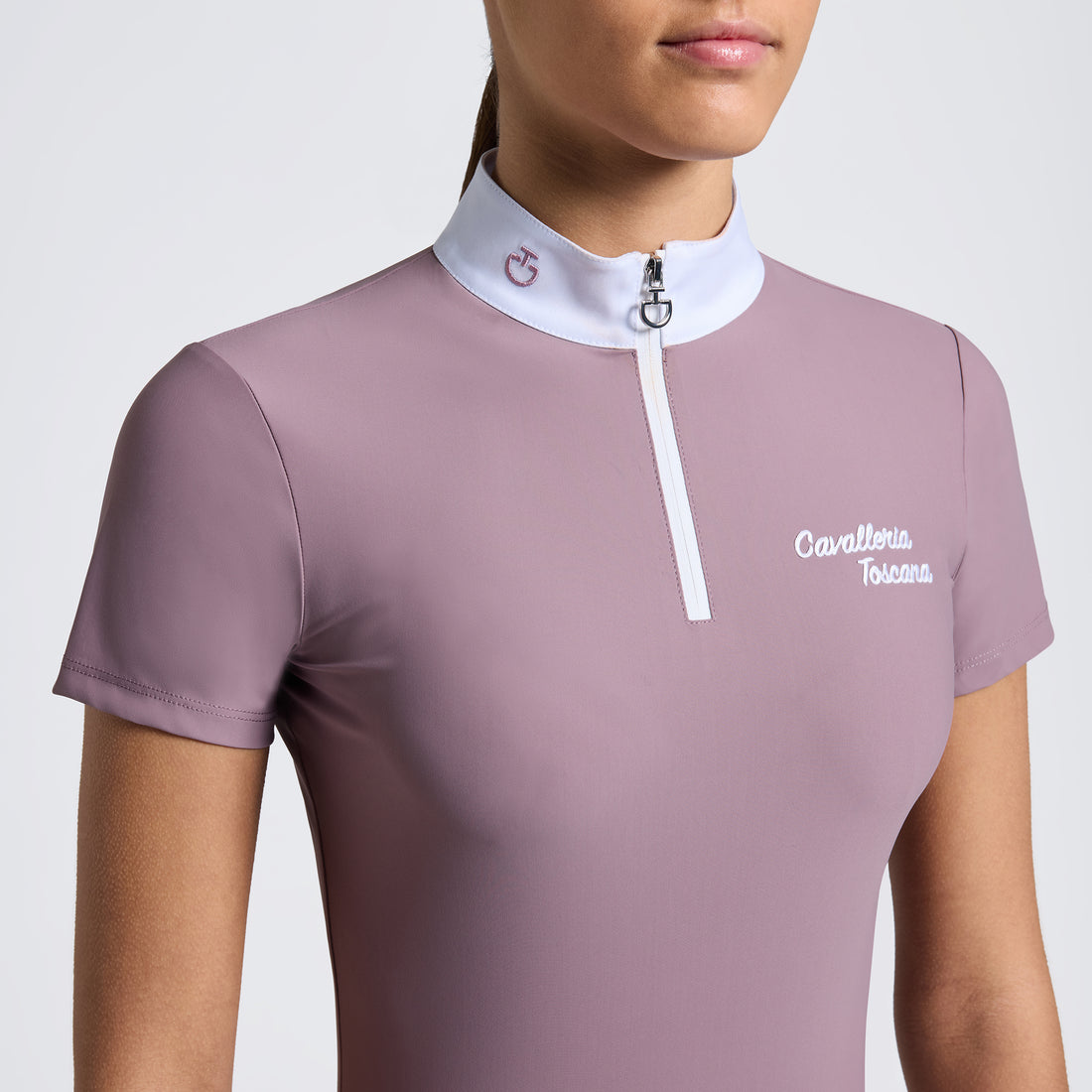 Cavalleria Toscana Kids S/S Jersey W/Embroidery Logo Competition Shirt
