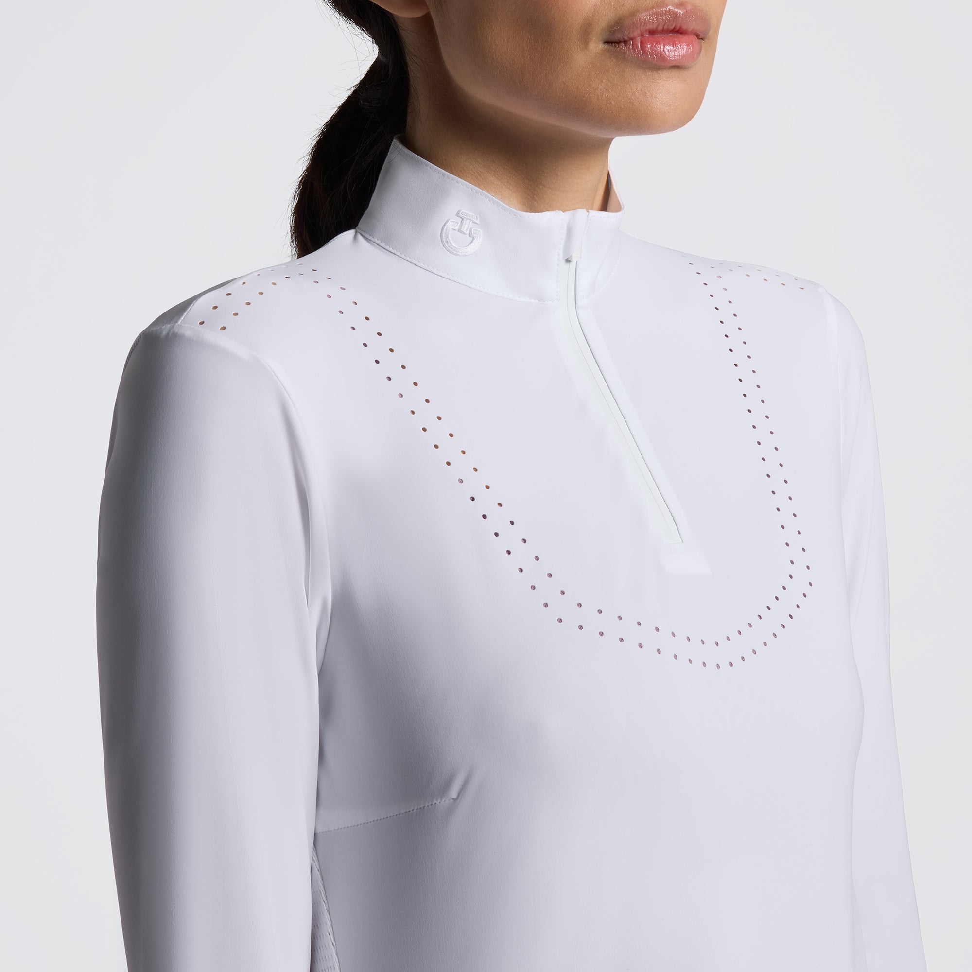 Cavalleria Toscana Revolution L/S Perforated W/Tech Knit Competition Shirt