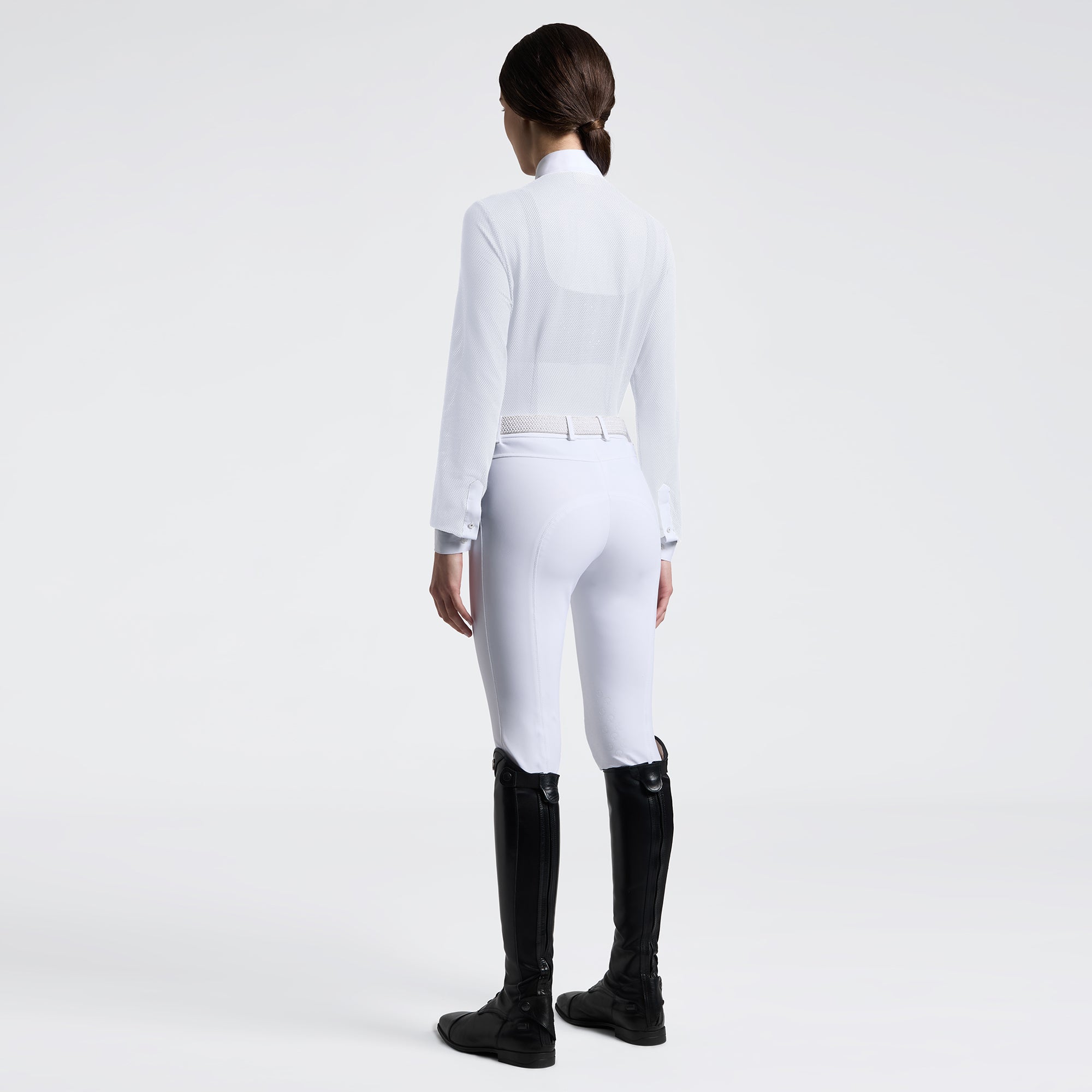 Elevate your competition day with this sophisticated Cavalleria Toscana long-sleeve Show shirt, designed for the discerning rider.