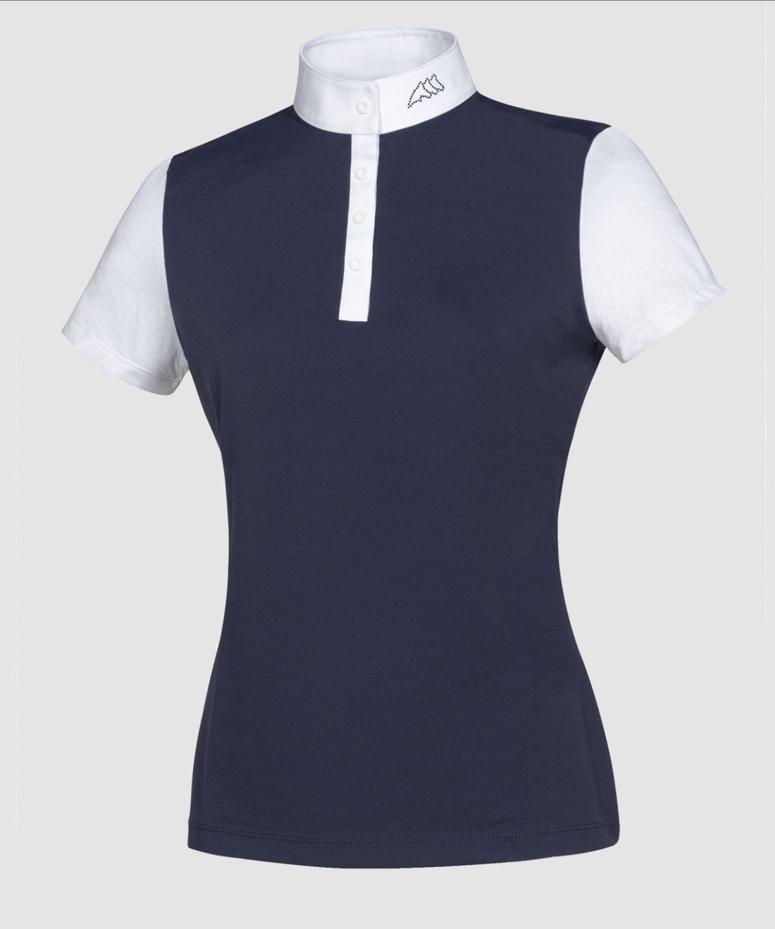 Equiline Blue Esdie Womens Short Sleeve Competition Polo Shirt