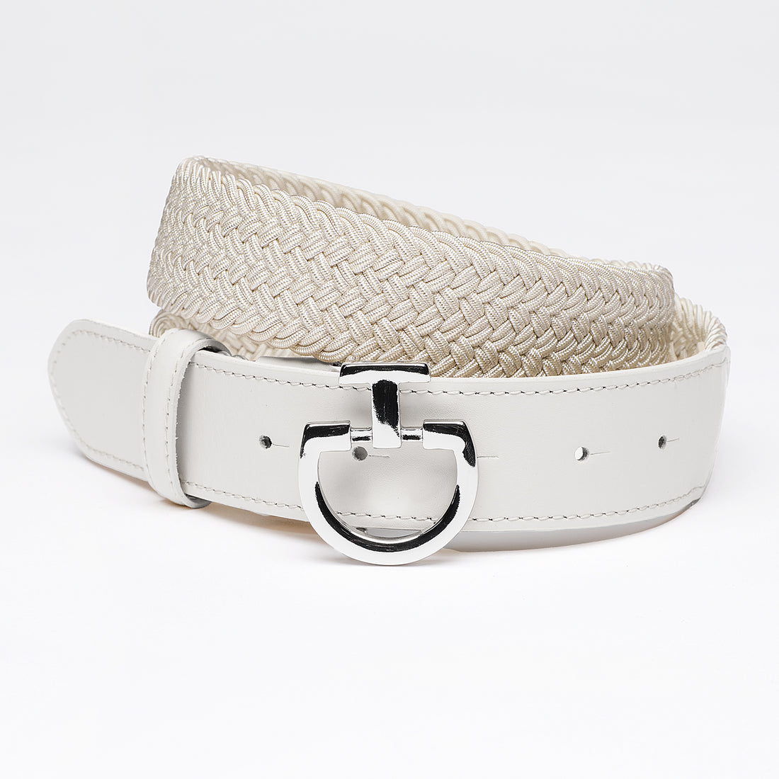 Cavalleria Toscana Women’s Elastic Belt with CT Clap]sp - Rainy Day