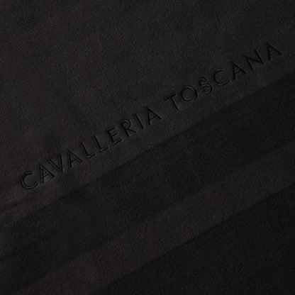 Cavalleria Toscana Short Sleeve Zip Mens Competition Shirt - Black
