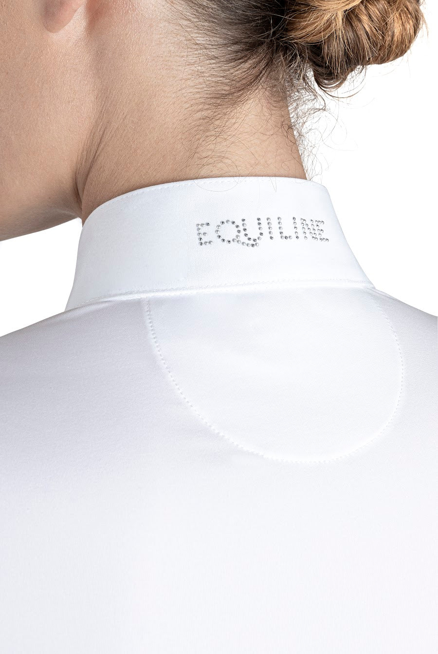The Ladies Equiline Gollyg Stud Pleated L/S White Show Shirt