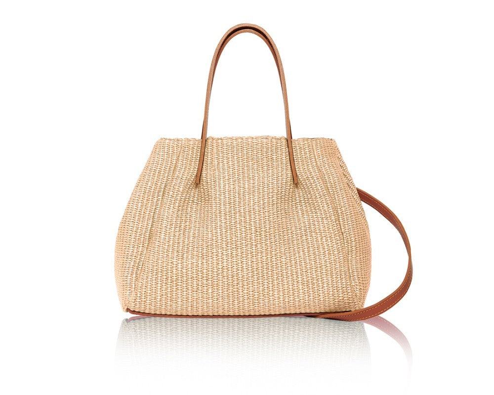 Leather and Woven Bag