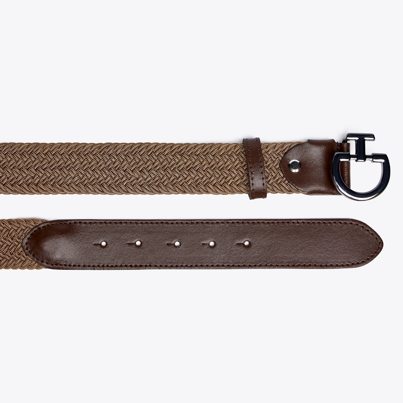 Cavalleria Toscana Brown Leather Elasticated Belt