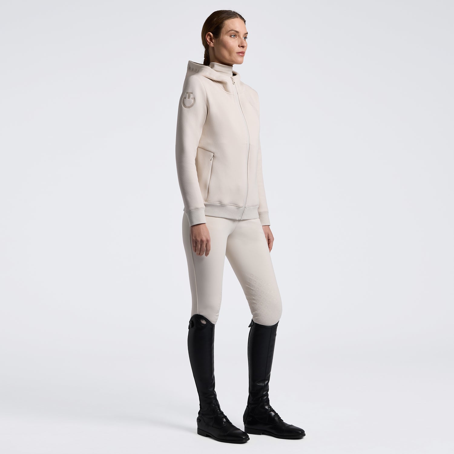 Cavalleria Toscana Technical Zip Up Hoody - Rainy Day