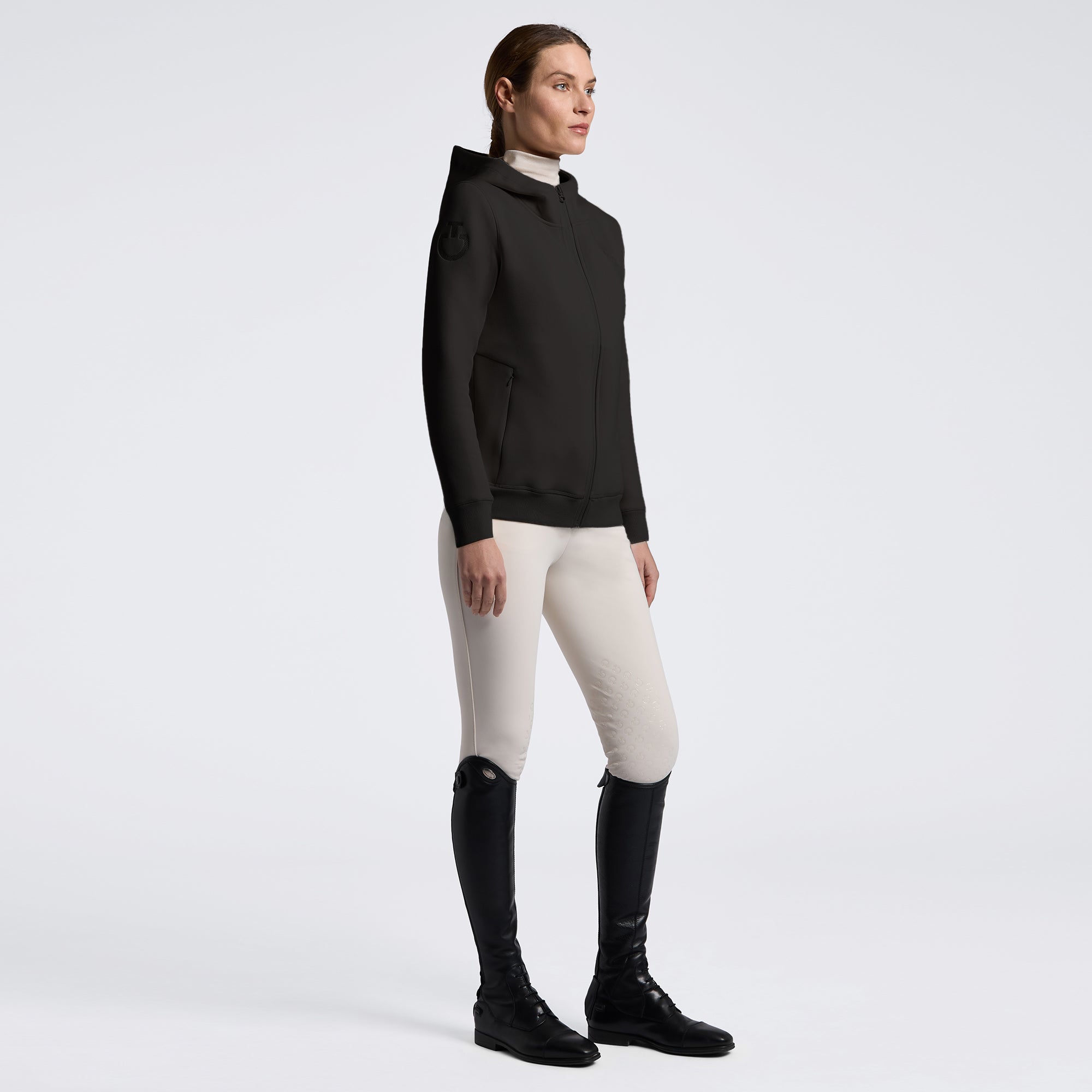 Cavalleria Toscana Technical Zip Sweatshirt - Black