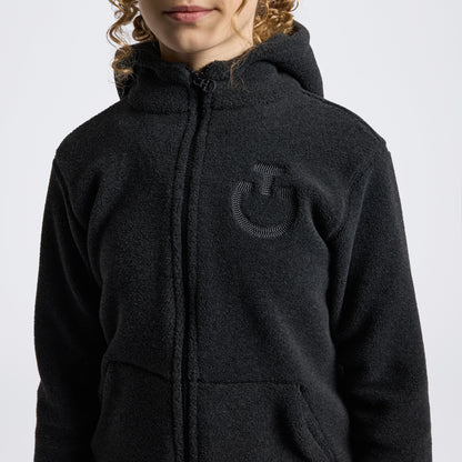 Cavalleria Toscana Childrens Unisex Fleece Zip Hoody - Charcoal