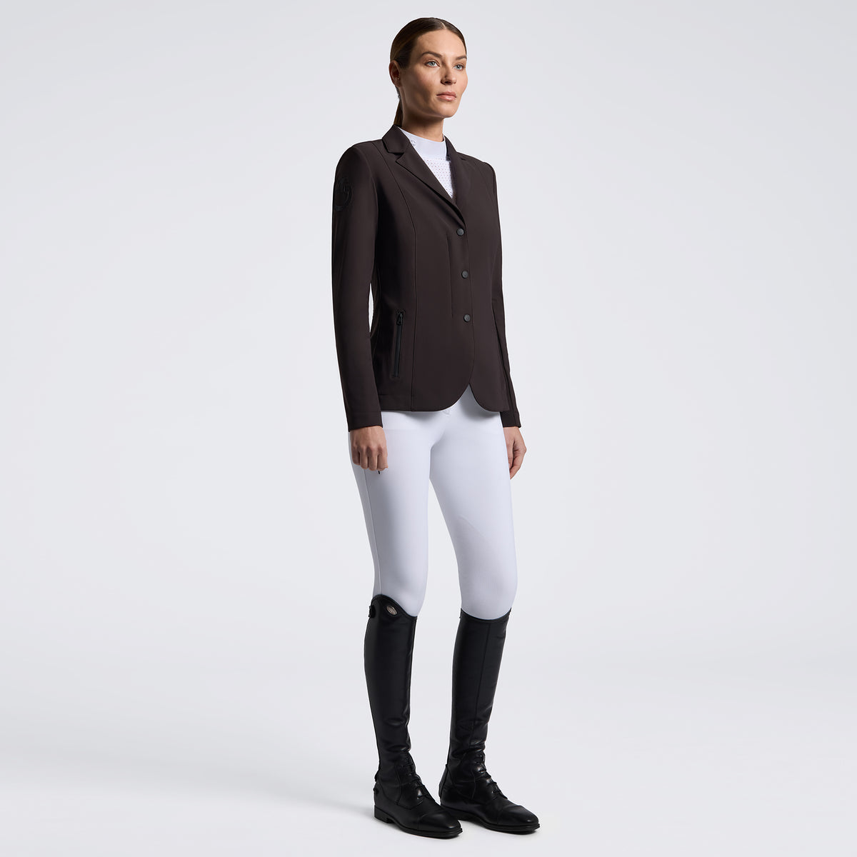 Cavalleria Toscana R-EVO Light Tech Knit Competition Jacket - Expresso