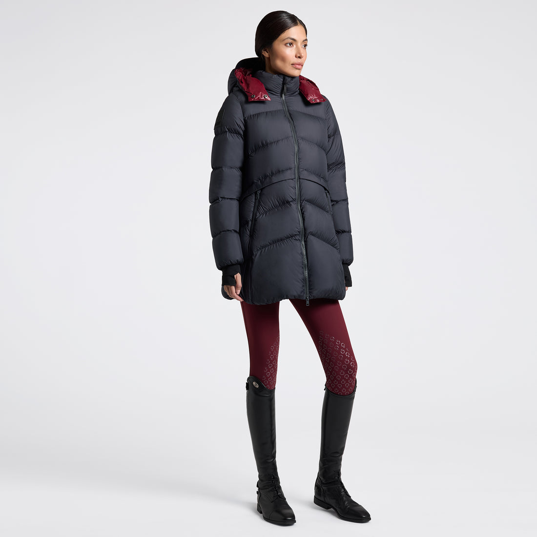 Cavalleria Toscana Hooded Down Padded Long Nylon Parka